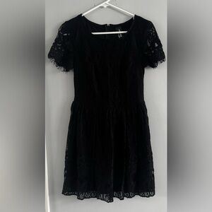 Trixxi Black Lace Fit & Flare Cocktail Dress Size 3 NWOT